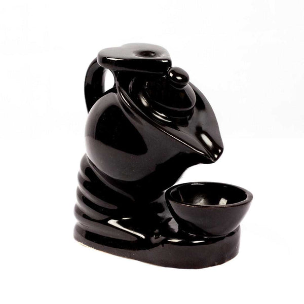 Tea pot backflow burner